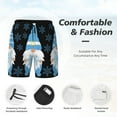thumbnail image 3 of Honeii Christmas Gnome Snowflake Print Men's Swim Shorts,Mens Swim Trunks,Breathable Mesh Beach Shorts for Swimming,Surfing, and Beach Activities-3X-Large, 3 of 6