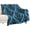 Vintage Damask Blue Scroll, variant on Blue Flower Leaf Pattern Flannel Throw Blanket Vintage Damask Abstract Art Ultra Soft Cozy Fleece Throw for Couch, Sofa, Bed, Room Decor 30"x40"