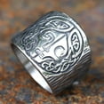 thumbnail image 4 of ZMY Home Stainless Steel Viking Skull Ring - Nordic Celtic Knot Design Ring for Men Jewelry (13), 4 of 6
