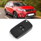 thumbnail image 5 of Cuque 2 botones Car Control remoto Flip Plegable Estuche de llavero Shell con cuchilla sin cortar Carcasa de carcasa de llave en blanco Carcasa para Suzuki Swift Grand Vitara Alto Color negro Khall QC24692, 5 of 6