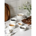 thumbnail image 5 of 6 Oz White Ceramic Ramekins Set of 6, Oven Microwave Dishwasher Safe for Baking Desserts, 5 of 6