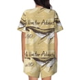 thumbnail image 3 of Bingfone We Live for Adventure Print Pajamas Sets for Women Soft Short-Sleeved Pjs with Lounge Shorts Two Piece Sleepwear, 3 of 8