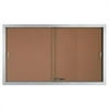 Aarco SBC3660 Enclosed Bulletin Board Cork Aluminum Frame - Clear Satin Anodized