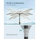 thumbnail image 4 of SONGMICS Sombrilla para Patio, Sombrilla de Mesa de Exterior de 2,29 m, con 8 costillas, UPF 50+, Inclinación Doble de 30°, Base no Incluida, para Patio, Jardín, Piscina, Blanco, 4 of 5