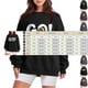 thumbnail image 4 of Gibobby Sudadera mujer Sudadera de manga larga con estampado gráfico de letras y cuello redondo para mujer(Negro,G), 4 of 4