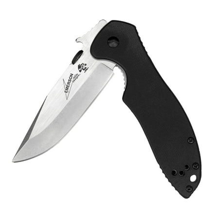 Kershaw Emerson CQC-6K Folding Pocket Knife (6034), Manual 3.25-Inch 8Cr14MoV Stainless Steel Blade, Features Wave Shaped Opening Feature, Thumb Disk, Frame Lock, Reversible Pocketclip, 5.1 (Best Emerson Folding Knife)