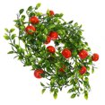 thumbnail image 2 of Guirnalda de frutas artificiales con vegetación primaveral para repisa de boda, mesa y jardín., 2 of 5