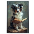 thumbnail image 2 of Miniature American Shepherd Decor Poster Unframe, Miniature American Shepherd Dog Canvas Wall Art, Dog Reading Book Canvas Print Painting Poster Wall Decor Dog Lovers Gifts, 2 of 6