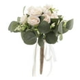 thumbnail image 3 of Ramo de novia de boda artificiales con cinta de seda, Novia con ramo para la fiesta de bodas Decoración de compromiso perfecl Ramo de novia, 3 of 8