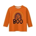 thumbnail image 4 of Abcomgle Halloween Shirts for Girls 5t Spooky Ghost Boo Graphic Shirts for Kids Crewneck 3/4 Raglan Sleeve T-Shirts for Kid Girls Fall Funny Holiday Tee Top Girls,8-9 Years, 4 of 4