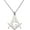 Silver, variant on Stainless Steel Masonic Emblem Freemason Style Pendant Necklace