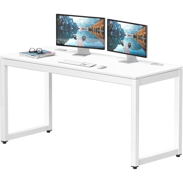 Commercial-Grade Office Computer Desk x cm Silver w/Espresso Top