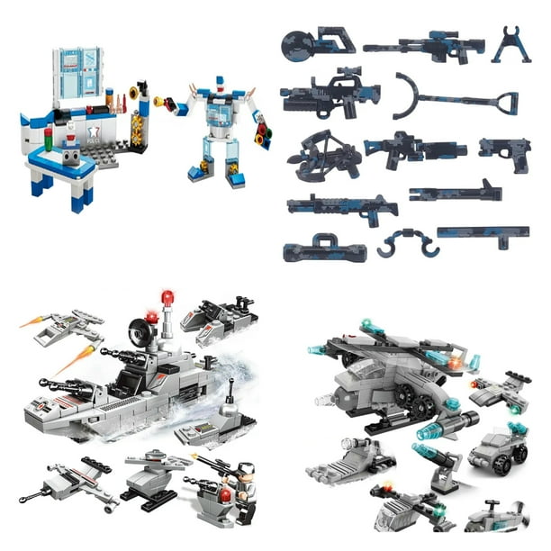 Transforming Robot City Police Station Building Kit, Naval Weapons Toys Action Figures, Military