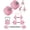 Pink, variant on kisnbld Adjustable Dumbbell Set, 35/44/62 LBS SoftShell Weight Set with Connector 4-IN-2 Dumbbell Set Used as to Barbell & Kettlebell for Home Gym, Fitness Exercise for Men Women Beginners