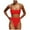 Red, variant on Womens High Waisted Swimsuits Bottom Padded Bathing Suits Bikini Sets Top Two Piece Swimwear Junior Swimsuit with Shorts Crop Top And Shorts Set for Teen Girls Sunflower Swimsuit Bottoms for Women