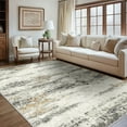 thumbnail image 2 of BERTHMEER 8'x10' Area Rugs for Living Room Large Abstract Bedroom Dining Room Modern Machine Washable Non-slip Contemporary Rugs, Gray and Golden, 2 of 8