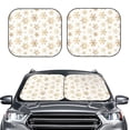 thumbnail image 2 of Balery gold Snowflake print Parasol para parabrisas de coche de 2 piezas | Parasol plegable para parabrisas delantero de coche para la mayoría de sedanes-Medium, 2 of 6