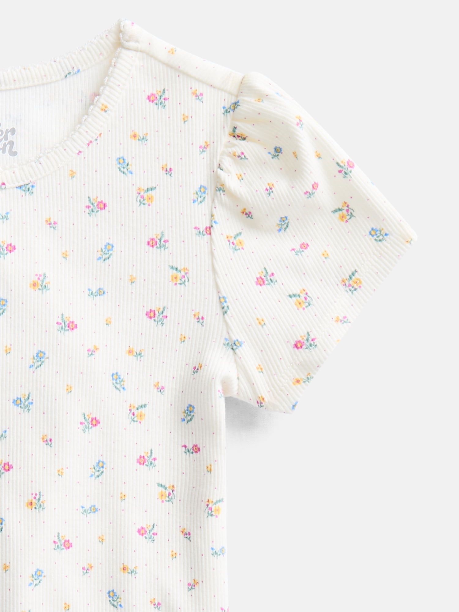Wonder Nation Girls Baby Tee with Short Sleeves, Sizes 4-10