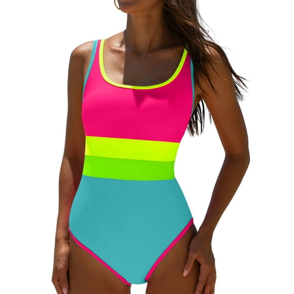 Traje de baño de una pieza popvil 2025 Tummy Control para mujer