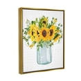 thumbnail image 3 of Stupell Industries Country Sunflowers Bouquet Vintage Script Text Pattern Graphic Art Metallic Gold Floating Framed Canvas Print Wall Art, Design by Lettered and Lined, 3 of 8