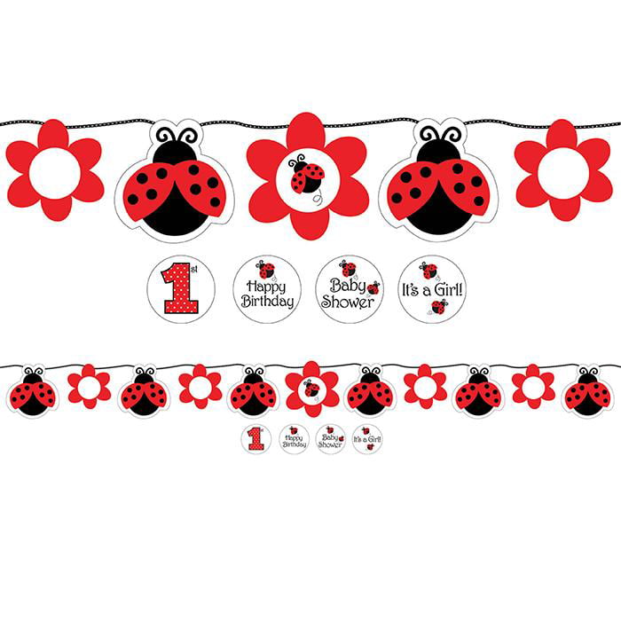 8-count creative Converting Ladybug Fancy Birthday party Invitations 