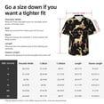 thumbnail image 6 of Lsque Christmas Gold Deers pattern Hawaiian Shirt for Men, Unisex Summer Beach Casual Short Sleeve Button Down Shirts-Large, 6 of 9