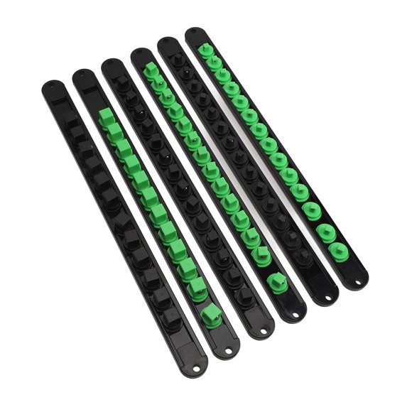 Organizador De Rieles Para Enchufes, 1/4 Pulgadas, 3/8 Pulgadas, 1/2 Pulgadas, Soporte Para Rieles Con Clip Para Enchufes, 6 Piezas, Giratorio Eficiente De 360