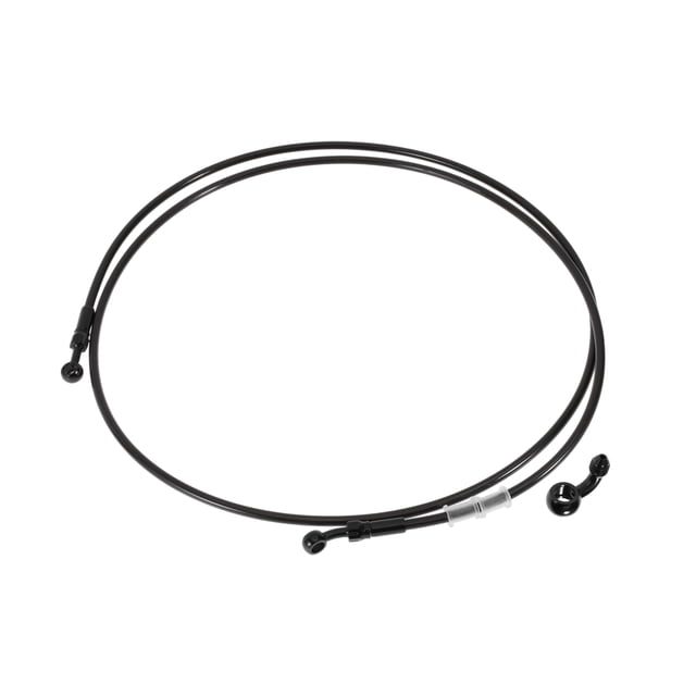 Manguera de aceite de freno de embrague para motocicleta de 220 cm, trenzado de nylon y alambre de acero inoxidable, línea de freno hidráulico para motocicletas, bicicletas de tierra, ATV, negro