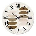thumbnail image 2 of Designart 'Abstract Sun & Moon Geometrics In Terracotta Ii' Modern Wall Clock, 2 of 5