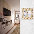 thumbnail image 5 of Yayeee Rocker Switch Wall Plate 1-Gang 4.6"x2.9" Home Decorative Outlet Cover, Beige Sunflower Pattern, 5 of 6
