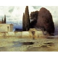 thumbnail image 2 of Keller, Ferdinand 32x26 Gold Ornate Wood Framed with Double Matting Museum Art Print Titled - A Classical Landscape, 2 of 4