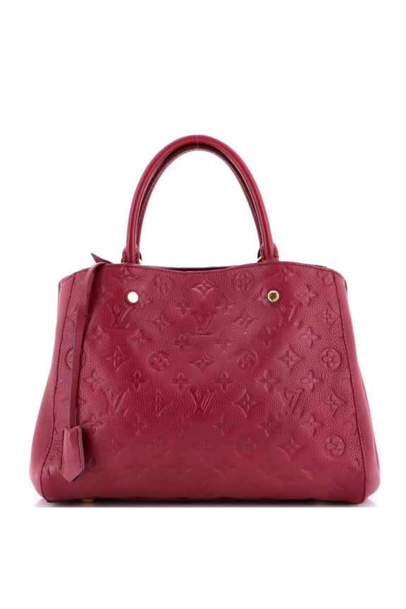Pre-Owned Montaigne Handbag Monogram Empreinte Leather MM By Rebag
