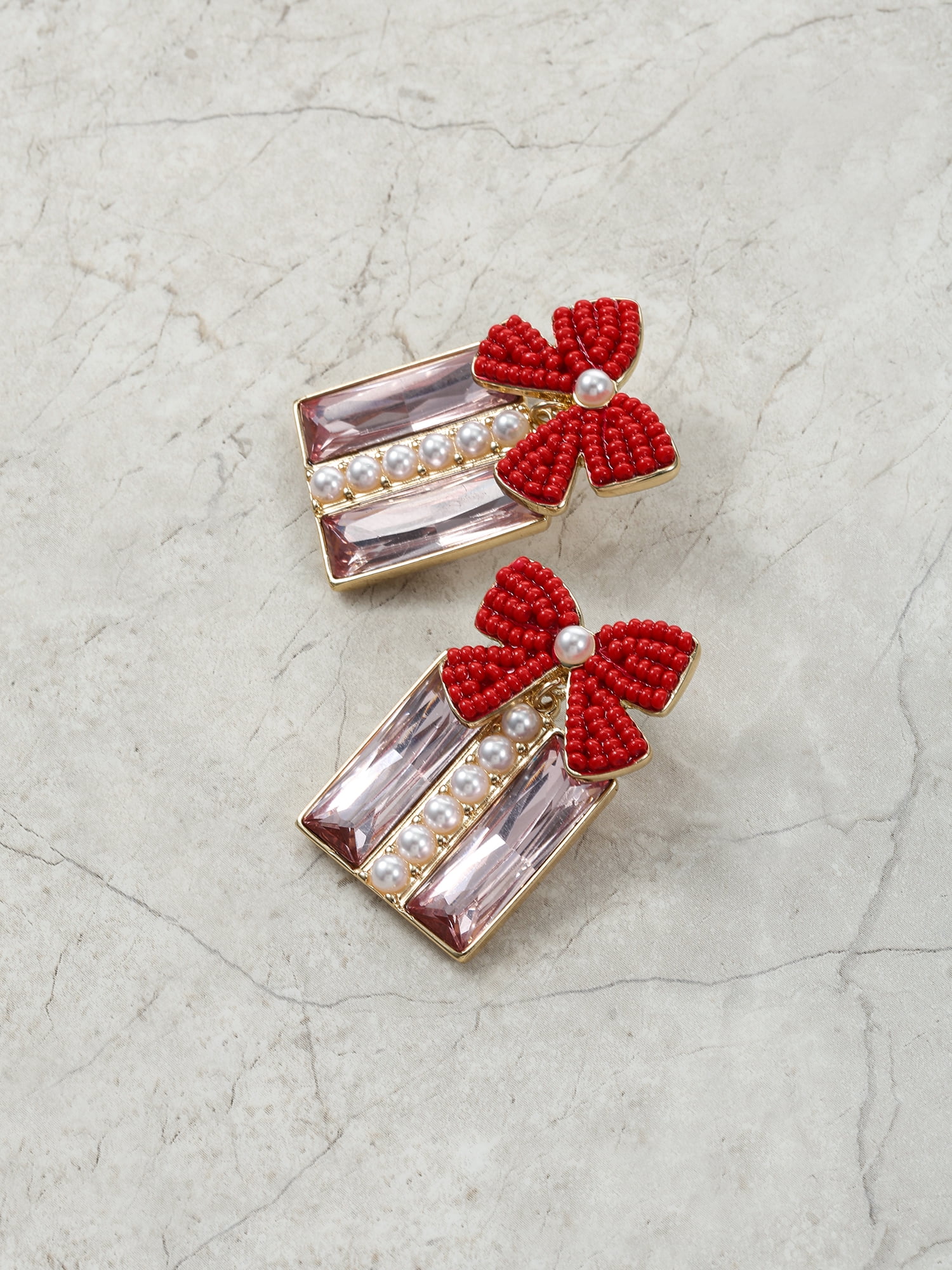 Packed Party Present Bow Earrings