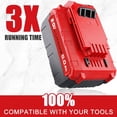 thumbnail image 4 of 【2-Pack 20V 8.0Ah】PCC685L Replacement Battery Compatible with Porter Cable 20 Volt Lithium ion Battery CC681L PCC685L PCC685LP PCC680L PCC682L PCC600 PCC640 Cordless Power Tools Batteries (Red), 4 of 7