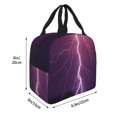 thumbnail image 2 of KLL Thunderstorm Violet Purple Print Insulated Lunch Bag Women, Reusable Cute Tote Lunch Box for Adult & Men, Leakproof Cooler Lunch Bags for Work Office Travel Picnic, 2 of 5