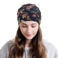 thumbnail image 2 of Naloa Flower Soft Beanie Hat, Knit Beanie Daily Beanie in Fine Knit for Women Men Winter Travel, Outdoor, 2 of 7