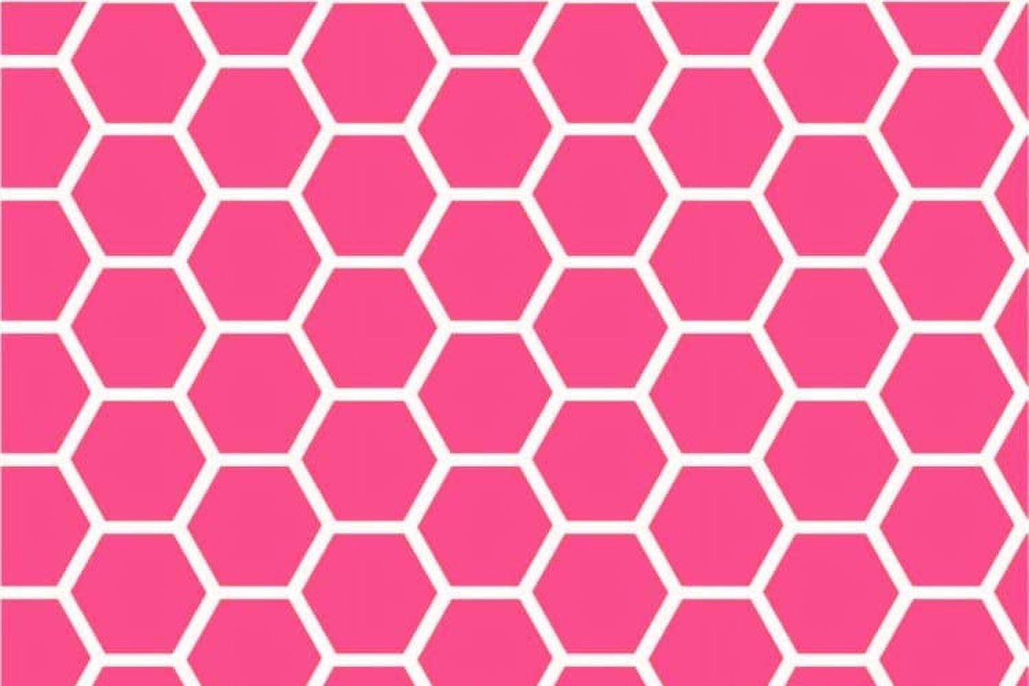 SheetWorld Fitted 100% Cotton Percale Square Play Yard Sheet Fits Joovy 38 x 38, Hot Pink Honeycomb