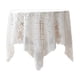 thumbnail image 2 of Mantel de encaje de poliéster blanco 60x60cm - Funda cuadrada para la mesa de comedor para bodas, fiestas y decoración, 2 of 6