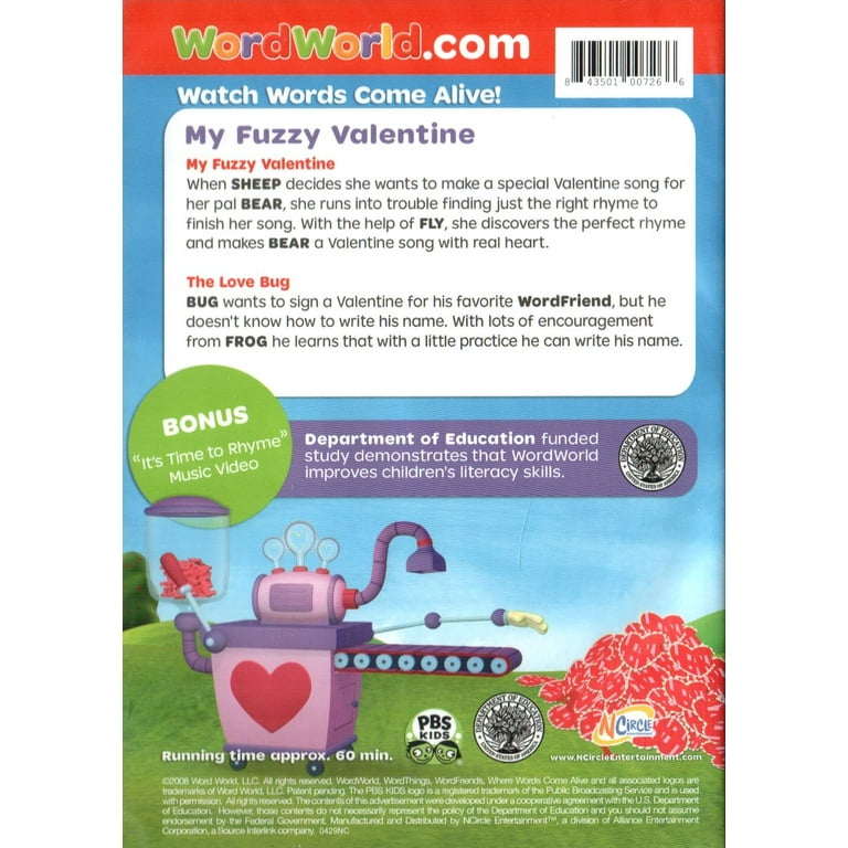 WordWorld: My Fuzzy Valentine - Fun, Clean, Family Adventure DVD