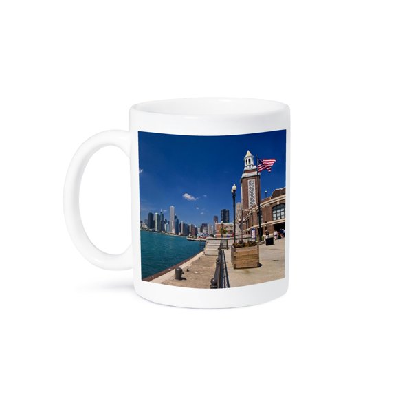 3dRose, Chicago skyline from Navy Pier, Illinois - US14 JRE0015 - Joe Restuccia III, 15oz Mug