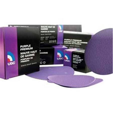 

US Chemical & Plastics USC-991309 6 in. DA PSA P150 VAC. Hook & Loop Discs Purple