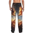 thumbnail image 3 of Daiia Red And Gray Flame Fox Men's Sleep Pant with Pockets and Drawstring,Pajama Pants-XX-Large, 3 of 9