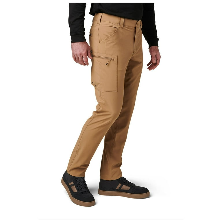 5.11 Work Gear Men s Trail Pants Slim Fit Durable Mens Hiking Pant with 8 Cargo Pockets Water Repellent Fabric Coyote 30W x 34L Style 74556 Walmart