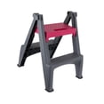 thumbnail image 2 of Escalera plegable con pedal antideslizante, versátil, liviana, de 330 lb, para lavado de autos, de 2 escalones, para la vida diaria, construcción Rojo, 2 of 9