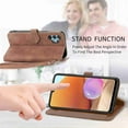 thumbnail image 2 of Dteck Samsung Galaxy A32 5G Wallet Case with Card Slot Premium Soft PU Leather Zipper Flip Folio Wallet with Wrist Strap Kickstand Protective for Samsung Galaxy A32 5G Case, Brown, 2 of 7