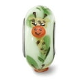 thumbnail image 3 of Fancy Bead White Sterling Silver Glass 14.53 mm 7.44 Reflections Hand Painted Giraffe, Green Bead, 3 of 4