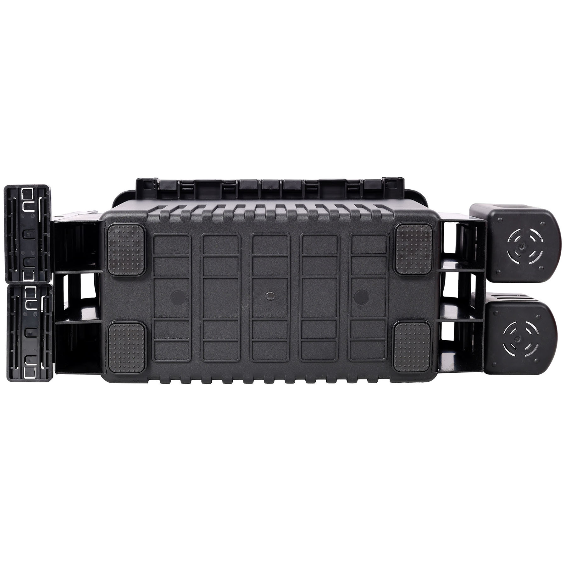 Large Dual-Layer Fishing Tackle Box Organizer With 2 Rod Holders And Cup Holders For Outdoor Fishing Adventures