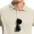 thumbnail image 6 of WTOBBY Men's Casual Golf Shirt with Raglan Long Sleeve, UPF 50+ Protection, and Lightweight Fabric for Comfortable Outdoor Use in Hot Weather ,Beige L, 6 of 7