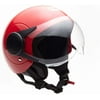 MMG Youth and Kids Open Face Motorcycle Helmet Flip-up Shield - DOT Street Legal (Small, Red)