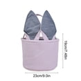 thumbnail image 2 of ddioayh Easter Bunny Ear Basket Handheld Festive Decoration Storage Bag with Portable Design for Boys&Girls Easter Gift Giving Party Favors, 2 of 6